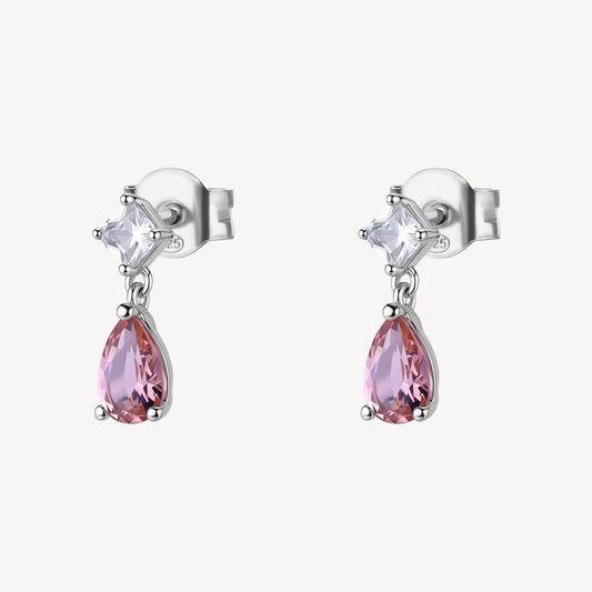 Orecchini a Lobo Brosway Fancy Argento Cubic Zirconia Vintage Rose