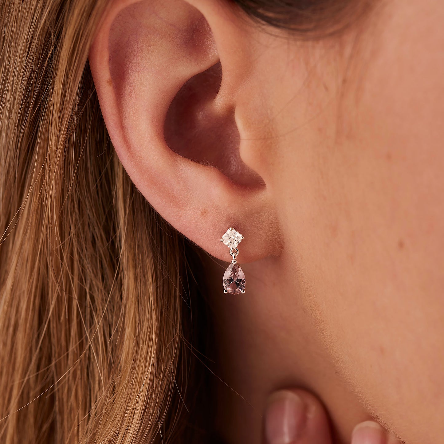 Orecchini a Lobo Brosway Fancy Argento Cubic Zirconia Vintage Rose