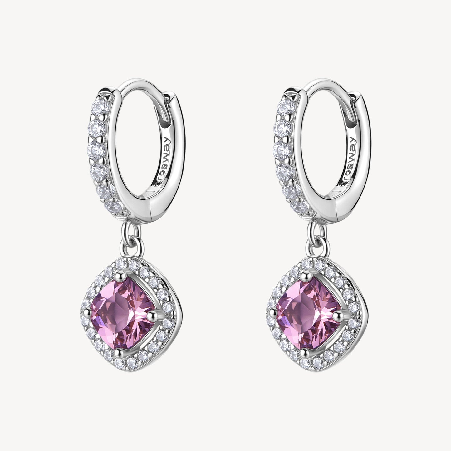 Orecchini Boccolette Brosway Fancy Argento Cubic Zirconia Vintage Rose Contornato