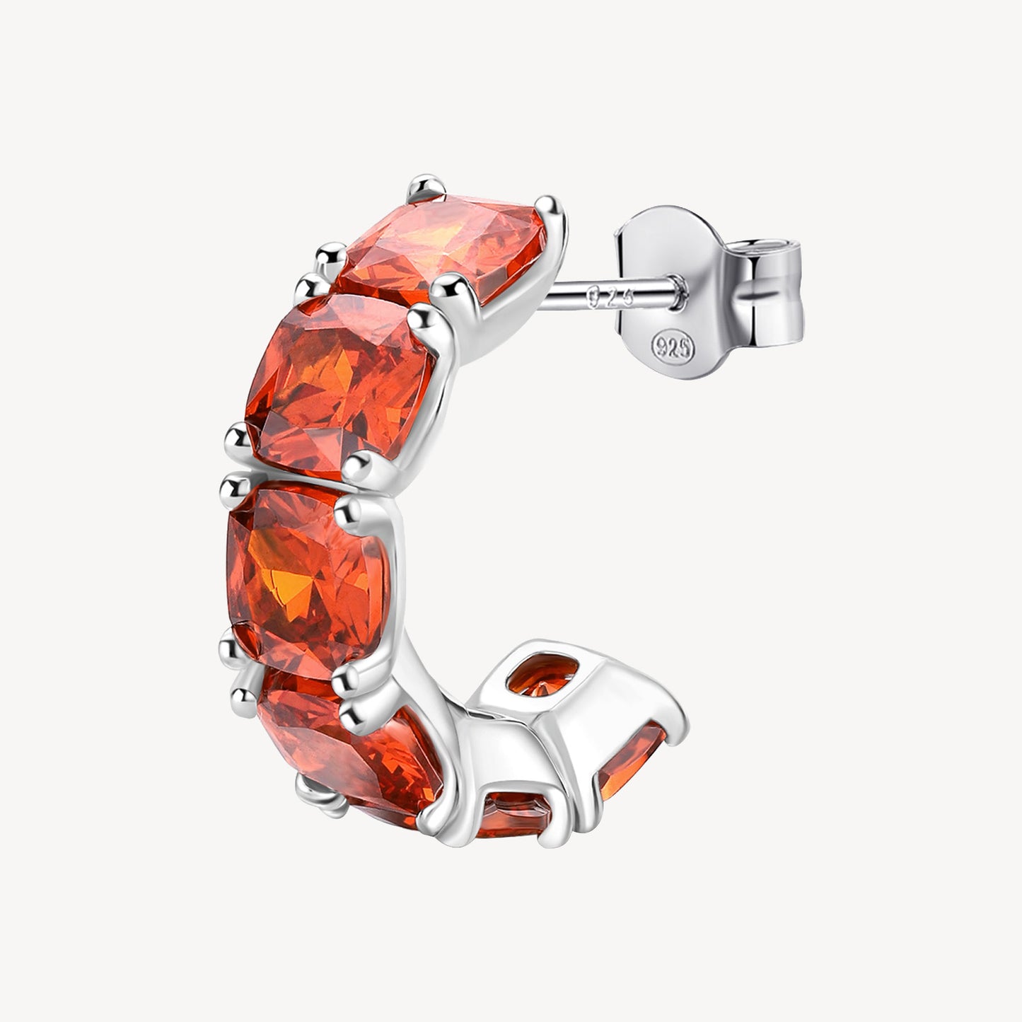 Monorecchino Brosway Vitamin Orange In Argento Con Zirconi Arancioni