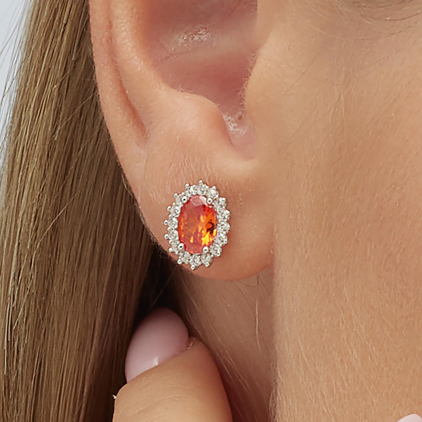 Orecchini Brosway Vitamin Orange In Argento Con Zircone Arancione