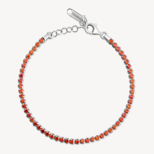 Bracciale Brosway Vitamin Orange Tennis In Argento Con Zirconi Arancioni