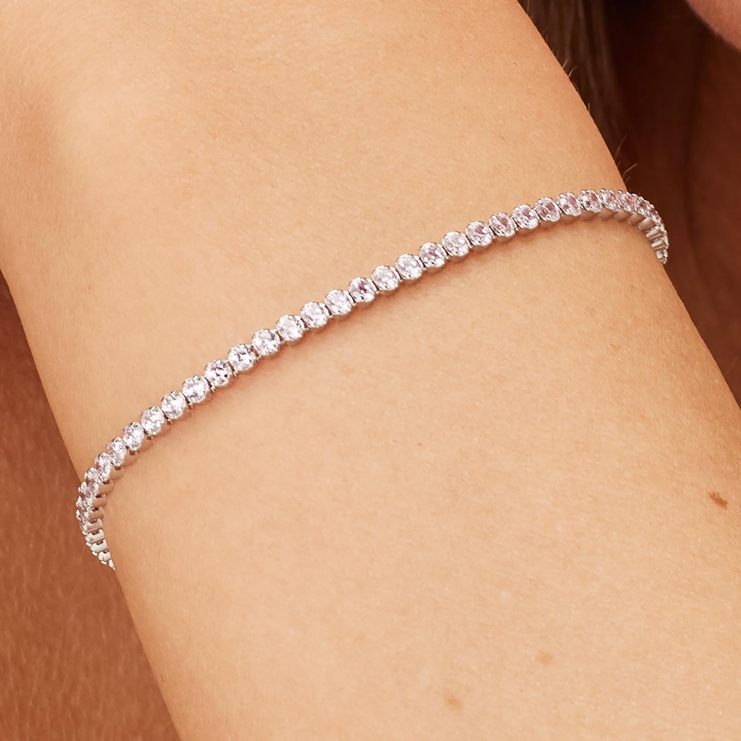 Bracciale Brosway Vibrant Pink Tennis In Argento Con Zirconi Viola