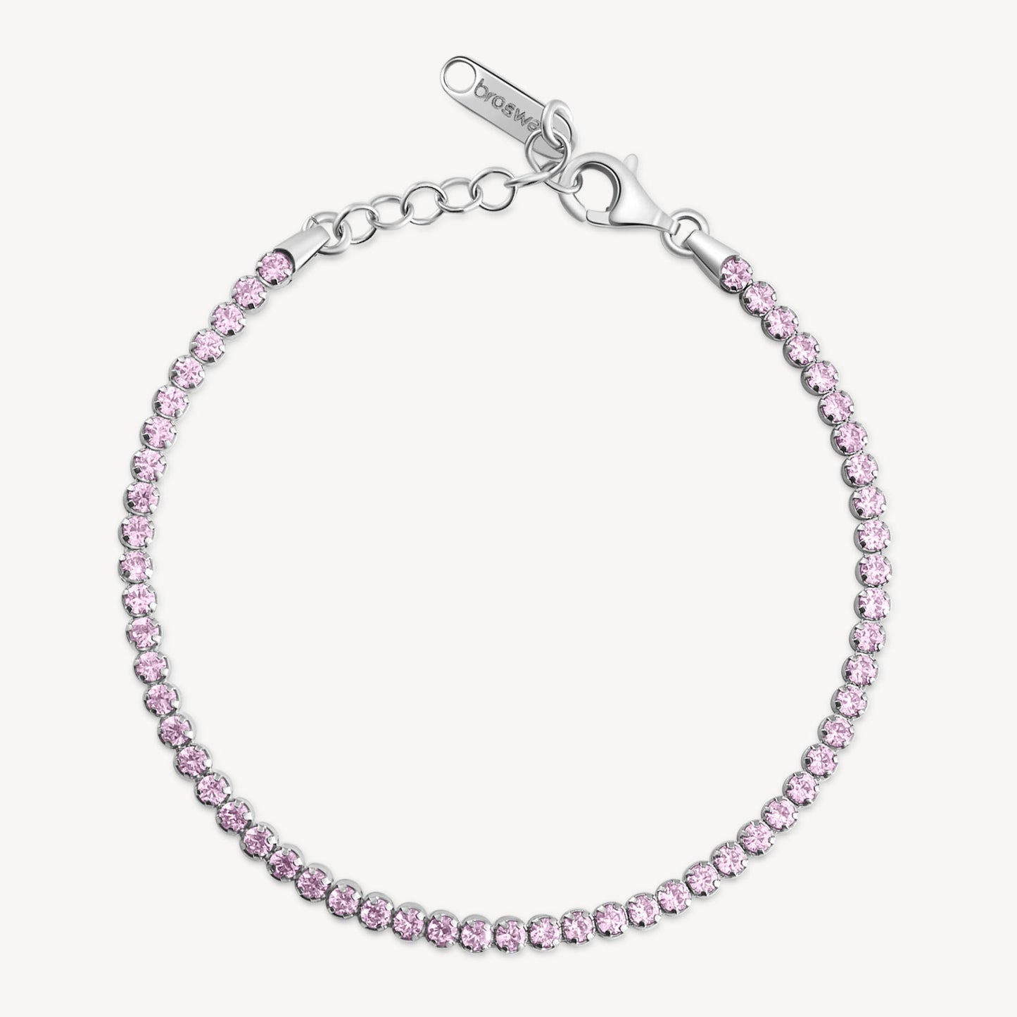 Bracciale Brosway Vibrant Pink Tennis In Argento Con Zirconi Viola