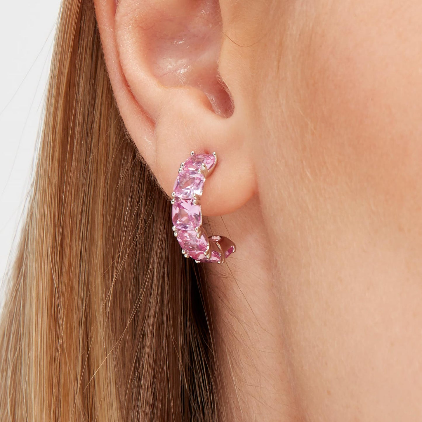 Monorecchino Brosway Vibrant Pink In Argento Con Zirconi Rosa