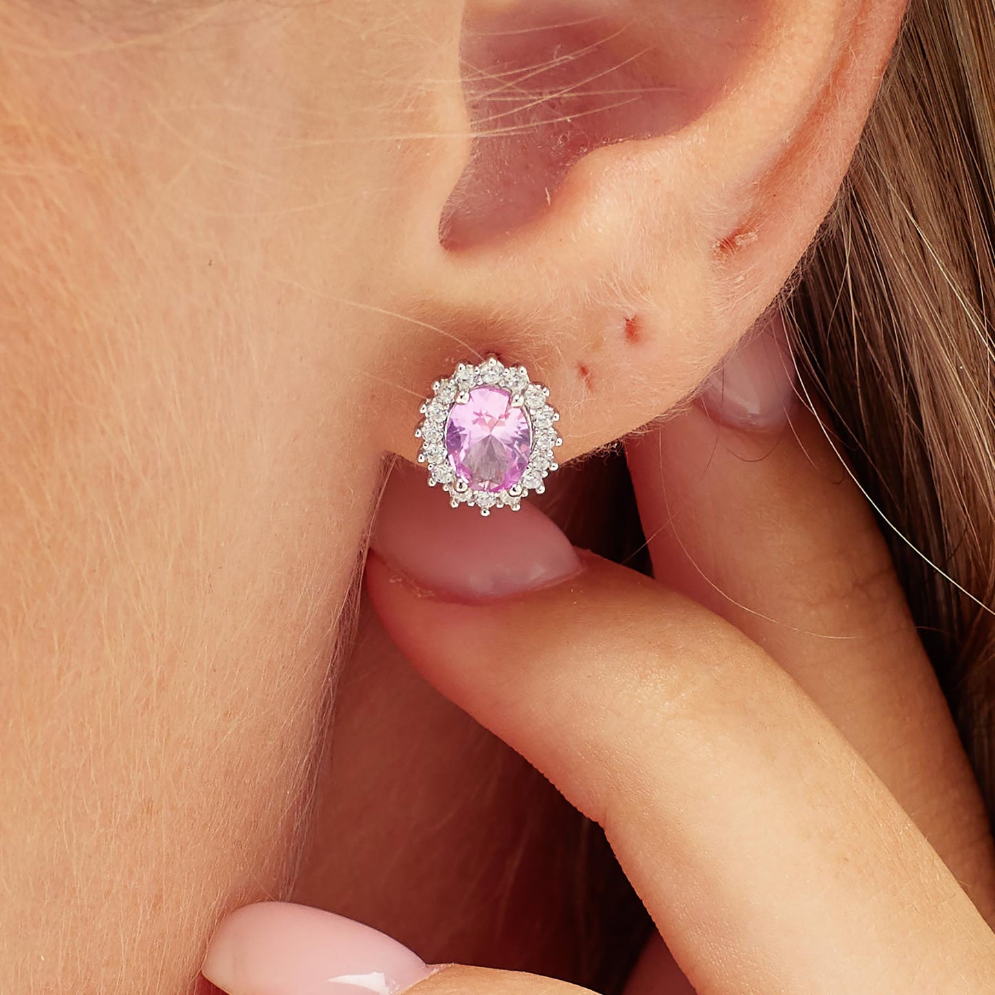 Orecchini Brosway Vibrant Pink In Argento Con Zircone Rosa