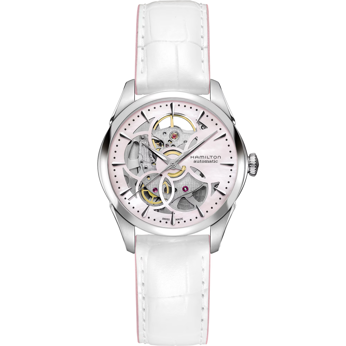 OROLOGIO HAMILTON JAZZMASTER SKELETON LADY 36 MM MADREPERLA ROSA - H32405871