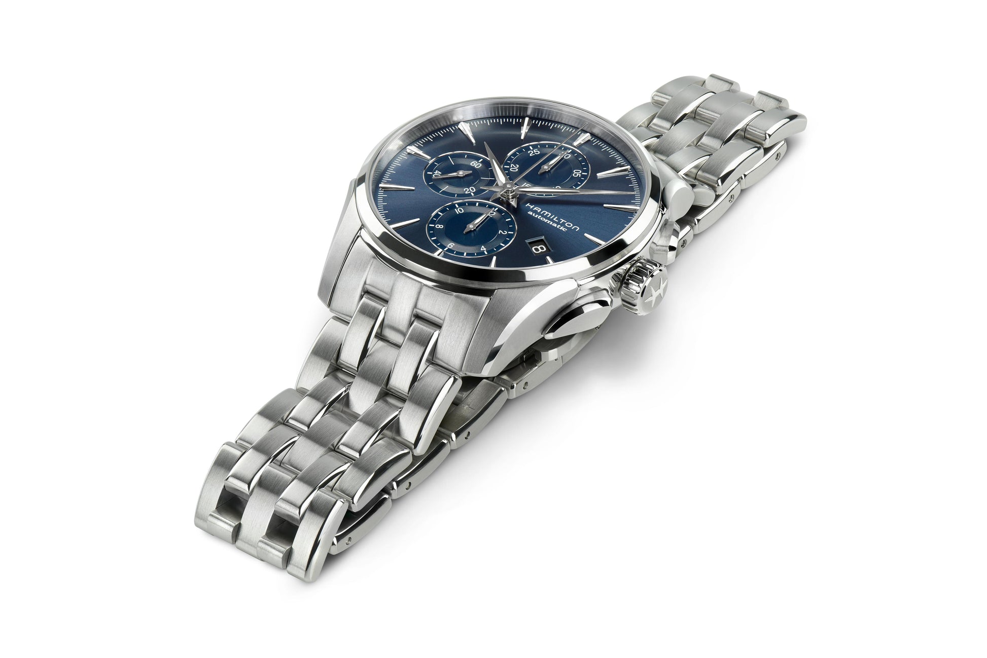 OROLOGIO HAMILTON JAZZMASTER AUTO CHRONO 42 MM ACCIAIO BLU - H32586141