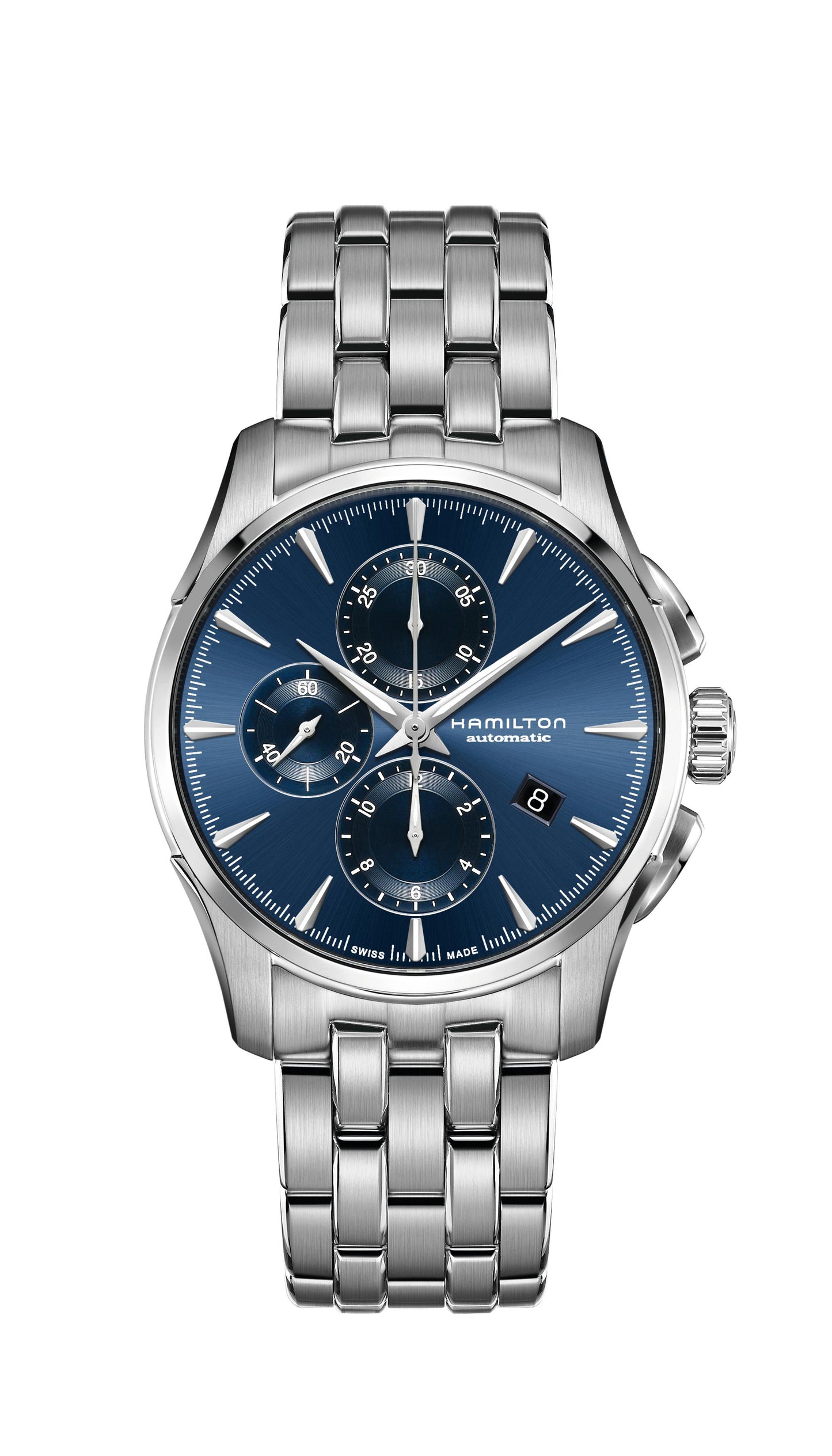 OROLOGIO HAMILTON JAZZMASTER AUTO CHRONO 42 MM ACCIAIO BLU - H32586141