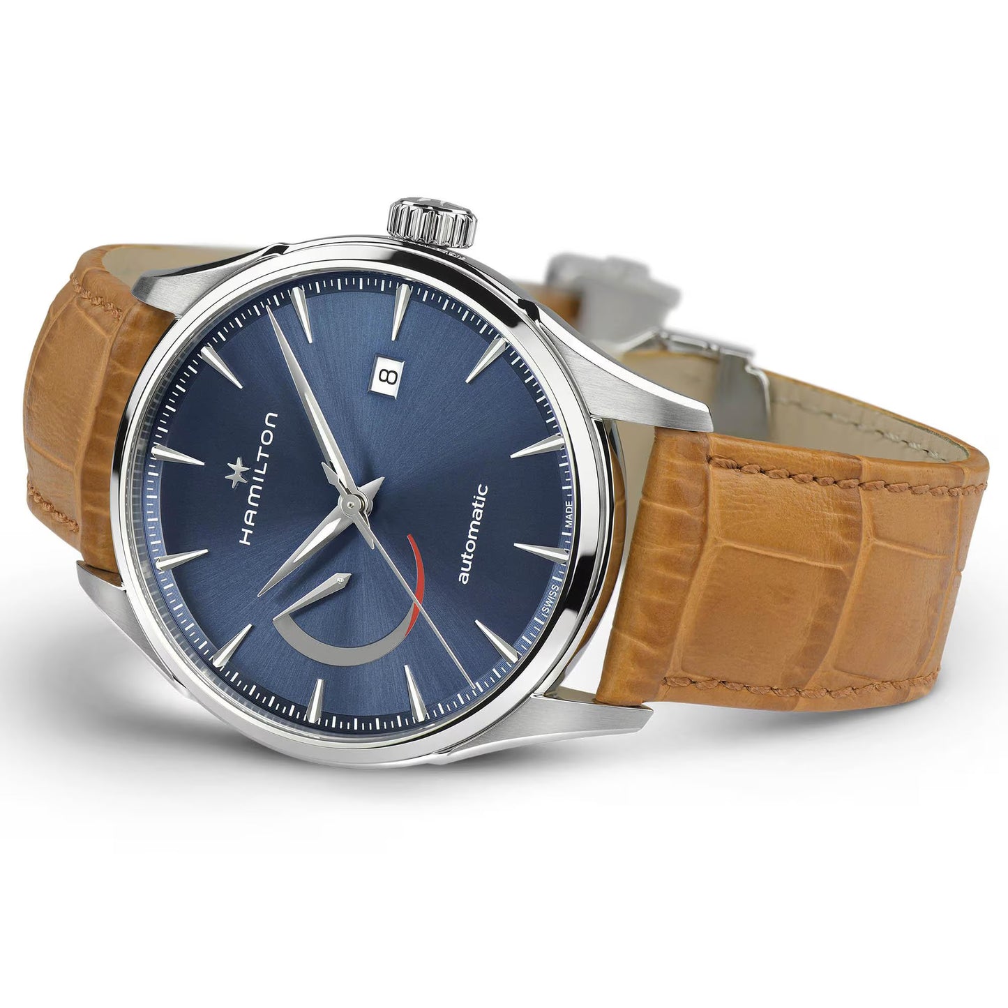 OROLOGIO HAMILTON JAZZMASTER POWER RESERVE AUTO 42 MM BLU - H32635541