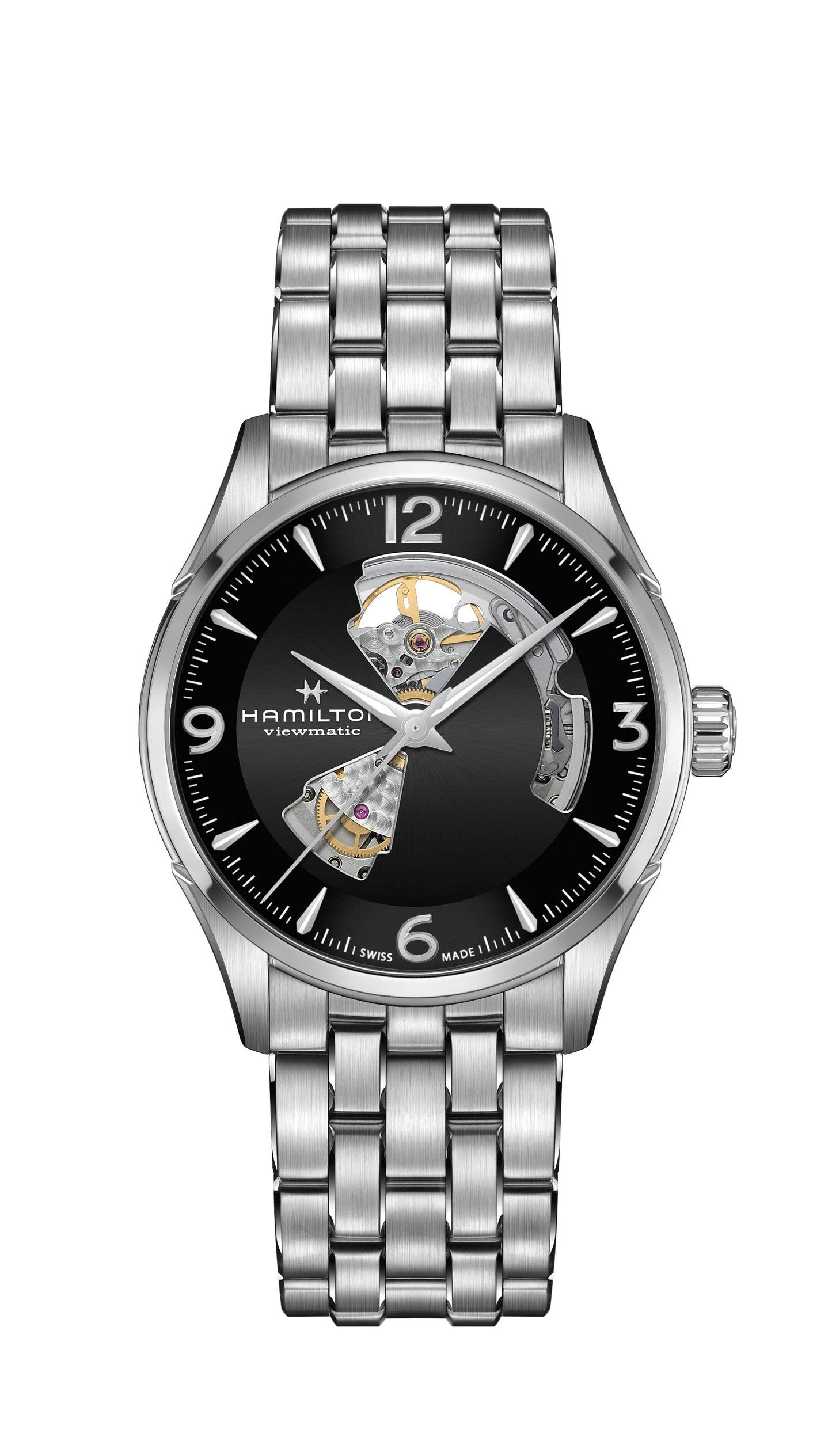 OROLOGIO HAMILTON JAZZMASTER OPEN HEART AUTO 42 MM NERO - H32705131