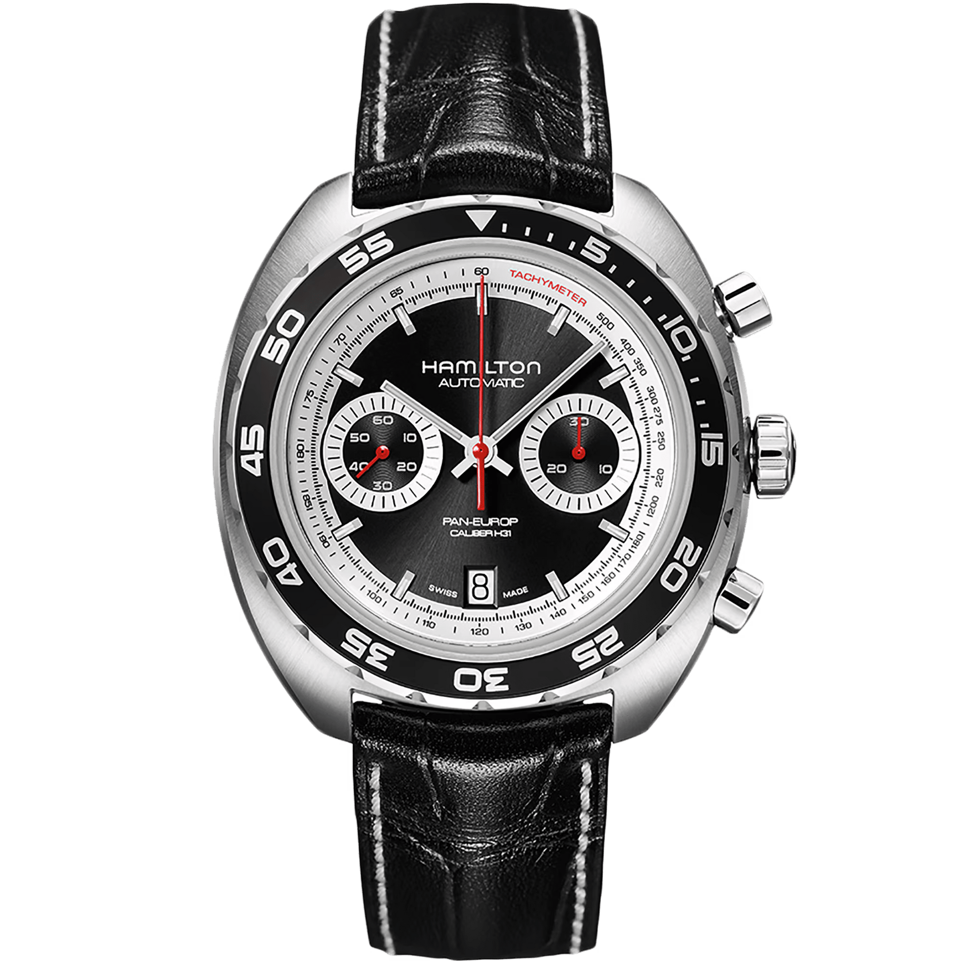 OROLOGIO HAMILTON AMERICAN CLASSIC PAN EUROP AUTO 45 MM NERO - H35756735