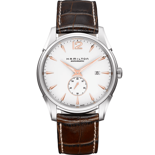 Orologio Hamilton Jazzmaster Small Second Auto 43 mm Bianco/Oro Rosa