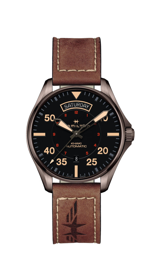 Orologio Hamilton Khaki Aviation Pilot Automatico 42 mm Nero