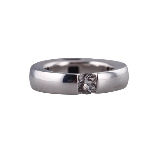 Anello Montblanc Boheme Reverso Argento Doppio Cristallo Nero Bianco - Misura 52