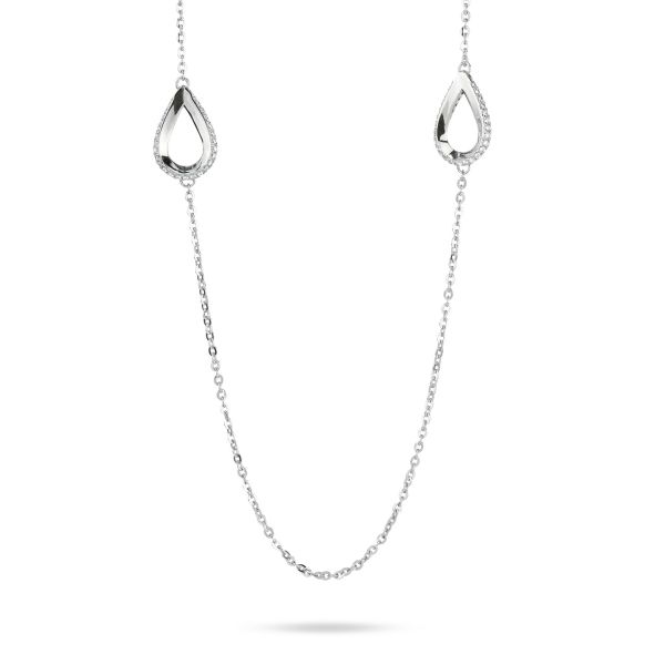 Collana Chanel Boccadamo Mediterranea Caleida Bronzo Pvd Oro Bianco 6 Elementi Traforati con Cristalli