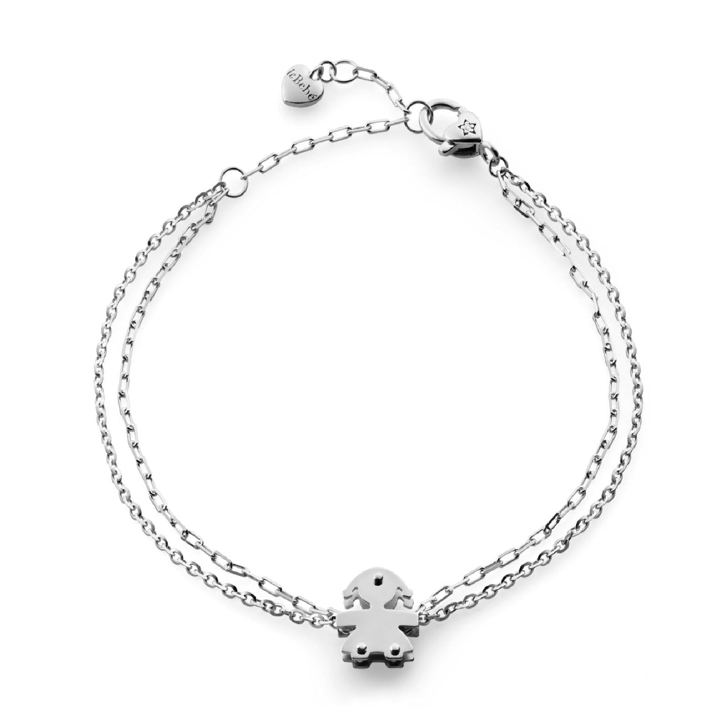 Bracciale Lebebé I Classici Mini 2 Fili Oro Bianco 9 Kt Bimba