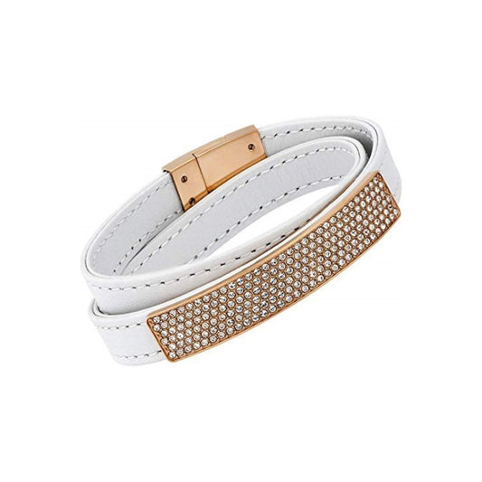 Bracciale Swarovski Vio Pelle Bianco