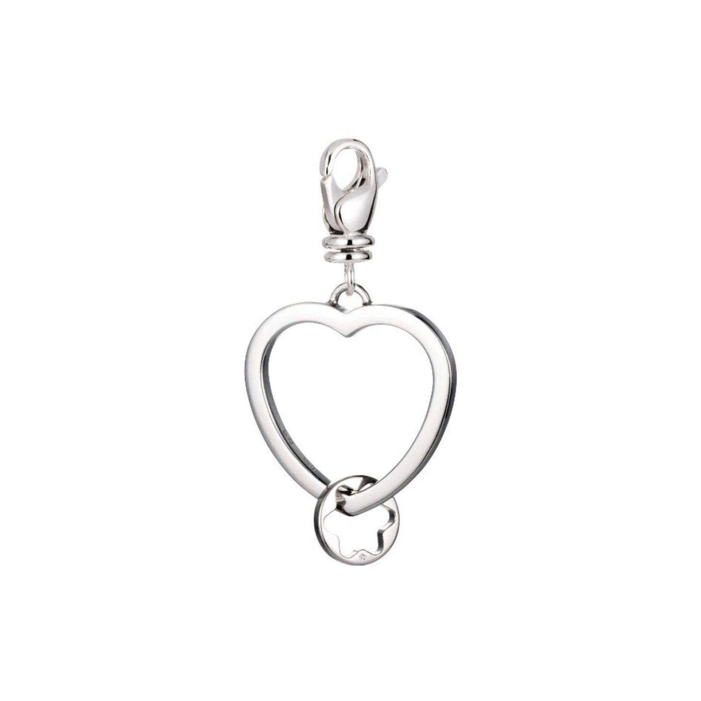 Charms Montblanc Star Charm Argento Cuore Traforato Logo Stella Diamantino