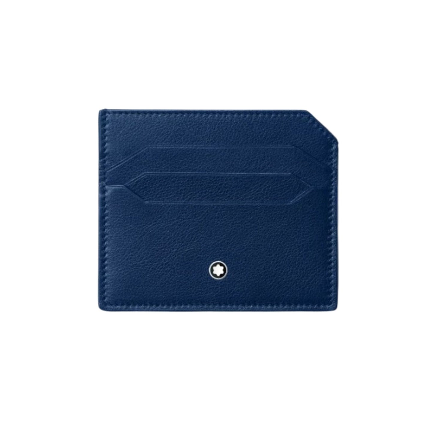 Portacarte Di Credito Montblanc Meisterstuck Selection Soft 6 Scomparti Pelle Blu