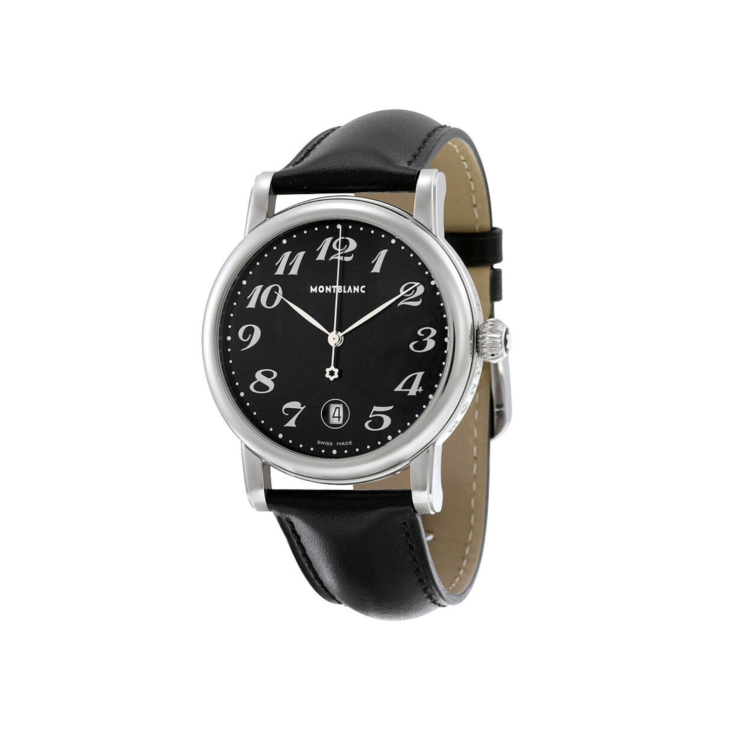 Orologio Montblanc Star XL Steel 40 mm Acciaio Pelle Nero