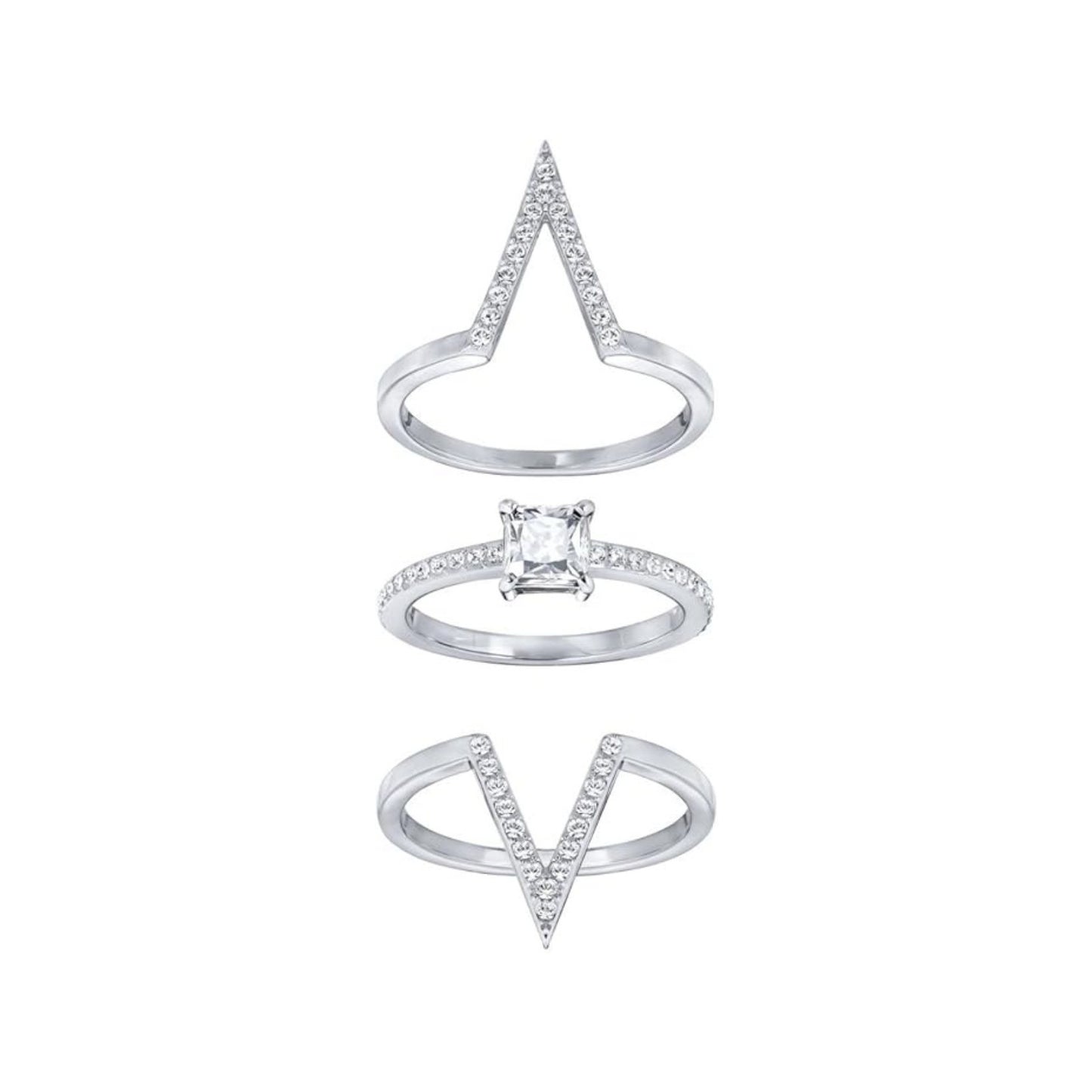 Set 3 Anelli Swarovski Funk - Misura 50