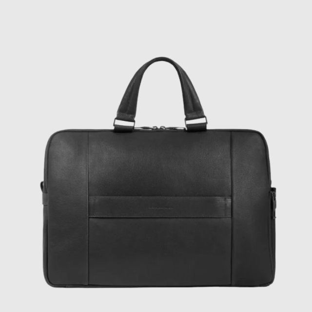 Borse Lavoro Piquadro Borsa Due Manici Porta Pc Ipad Pelle Nera