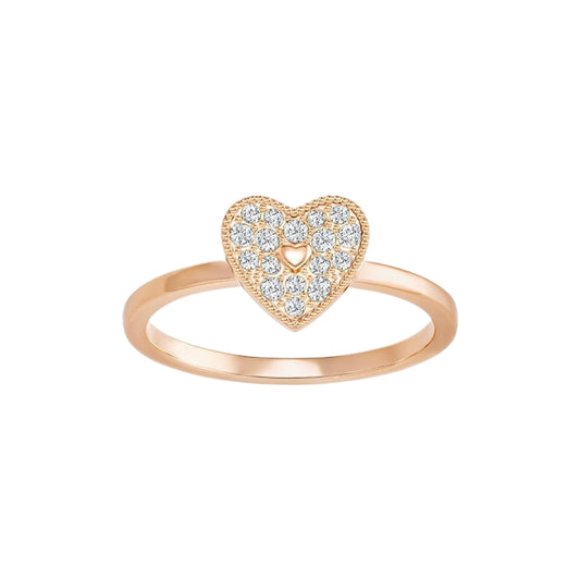 Anello Swarovski Field Folded Heart - Misura 55
