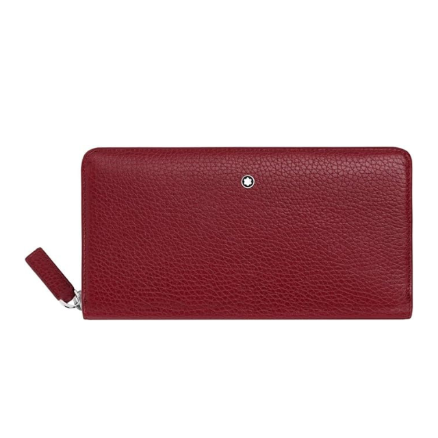 Portafogli Montblanc Meisterstuck Soft Grain Portafoglio 8 Scomparti Pelle Rossa