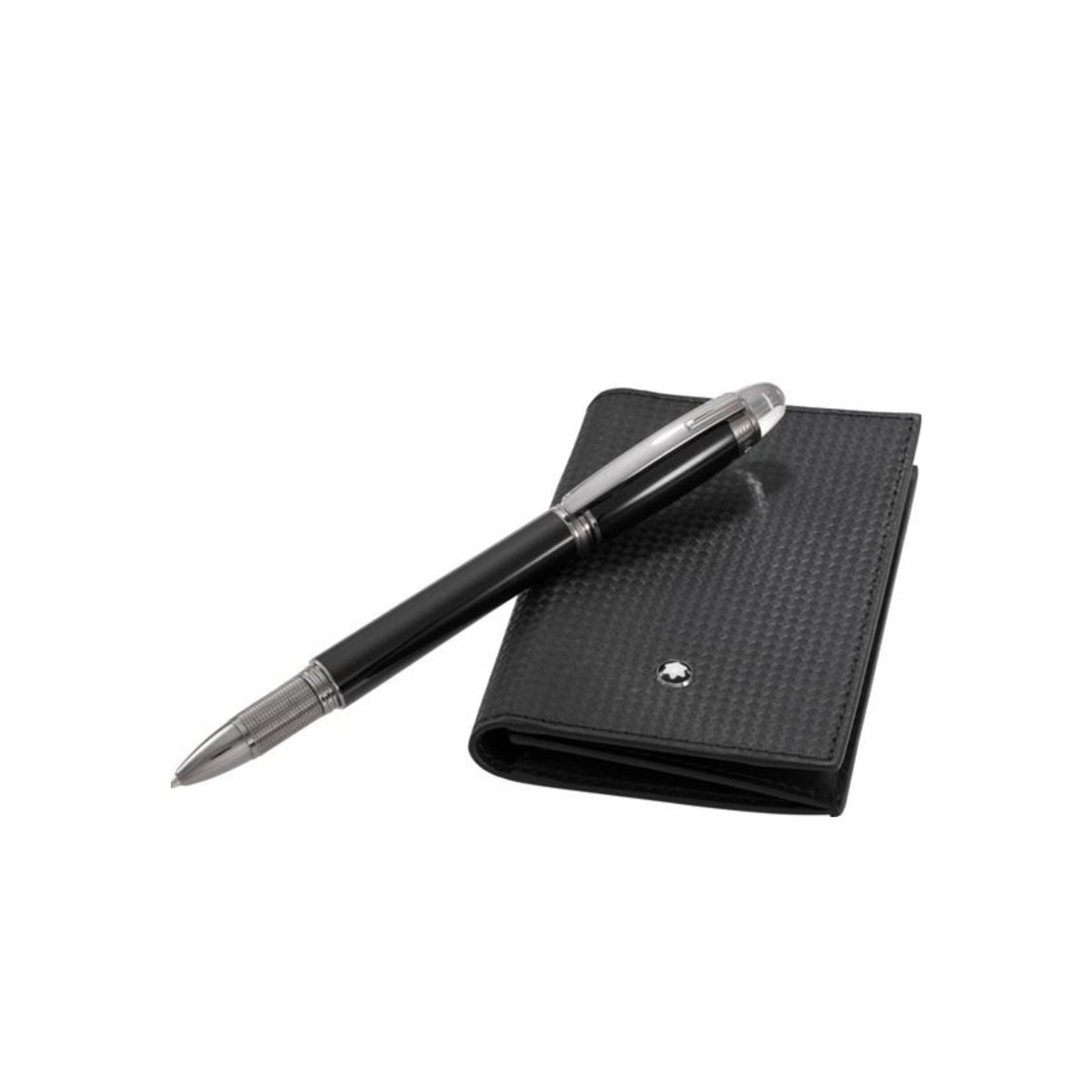 Penna Roller + Portacarte Di Credito Montblanc Starwalker Midnight