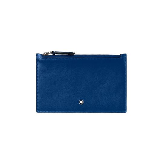 Portadocumenti Montblanc Meisterstuck Con Zip Pelle Blu