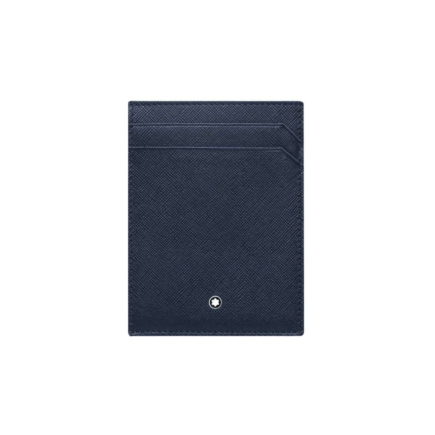 Portafogli Montblanc Sartorial Porta Carte Di Credito Pelle Blu
