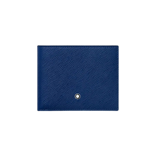 Portafogli Montblanc Sartorial Portafoglio 6 Scomparti Pelle Blu
