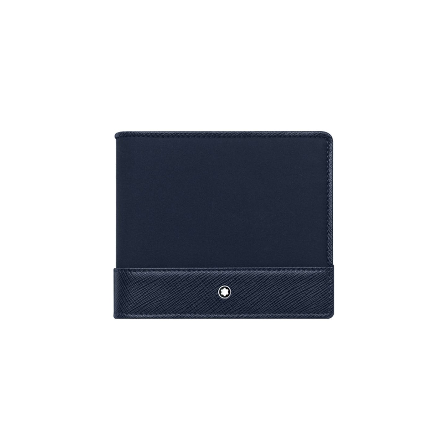 Portafogli Montblanc Sartorial Portafoglio 4 Scomparti Pelle e Tessuto Blu