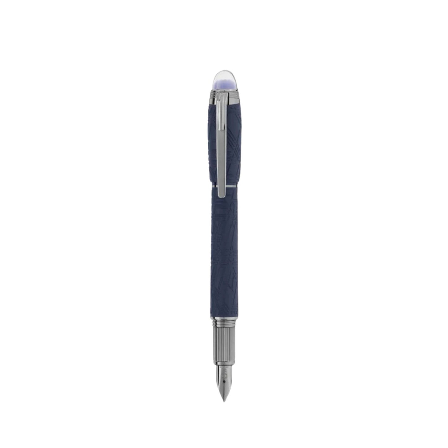 Penna Stilografica Montblanc Starwalker Spaceblue Resina Lavorata Blu