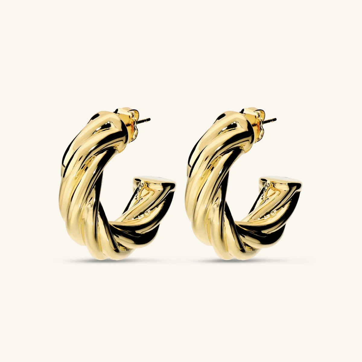 Orecchini Semicerchio Etrusca Gioielli Lega Golden Placcata Oro Torchon