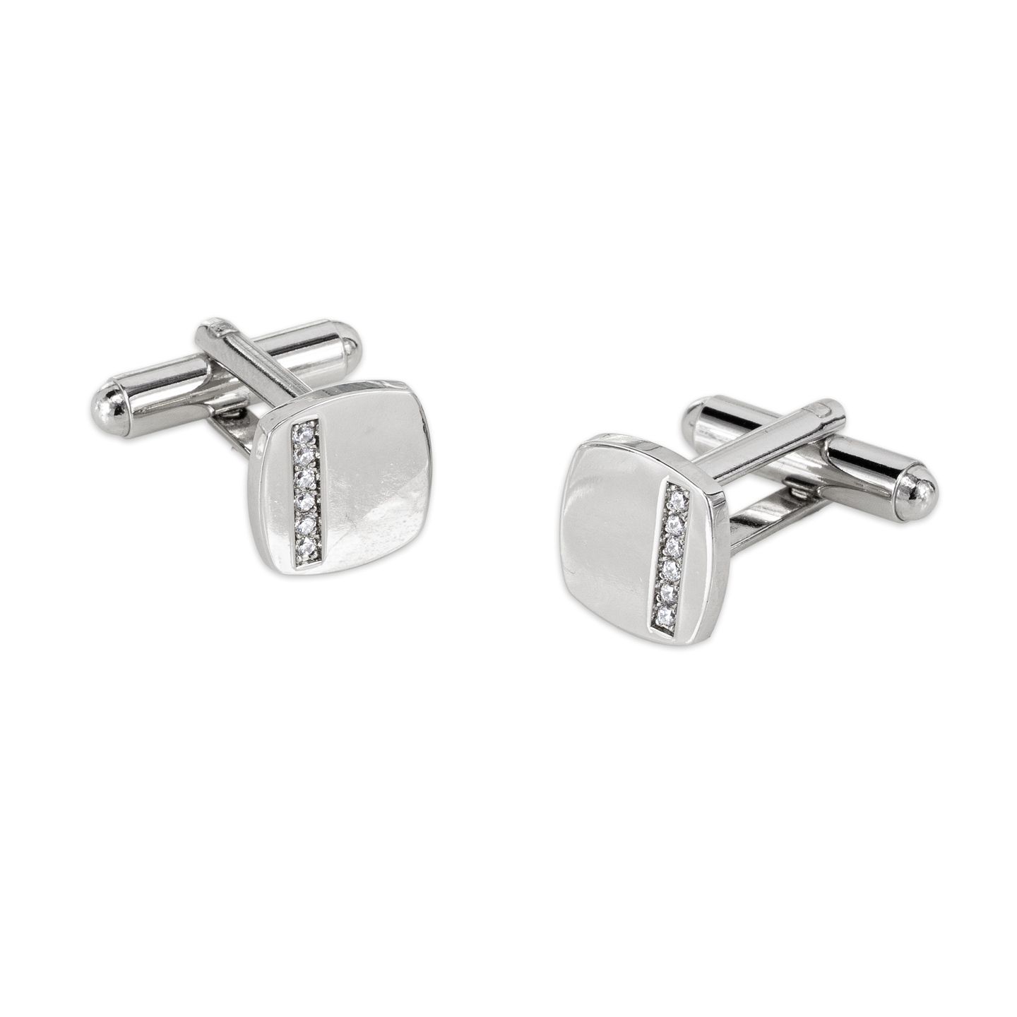Gemelli Boccadamo Man Quadrati Argento Con Zirconi