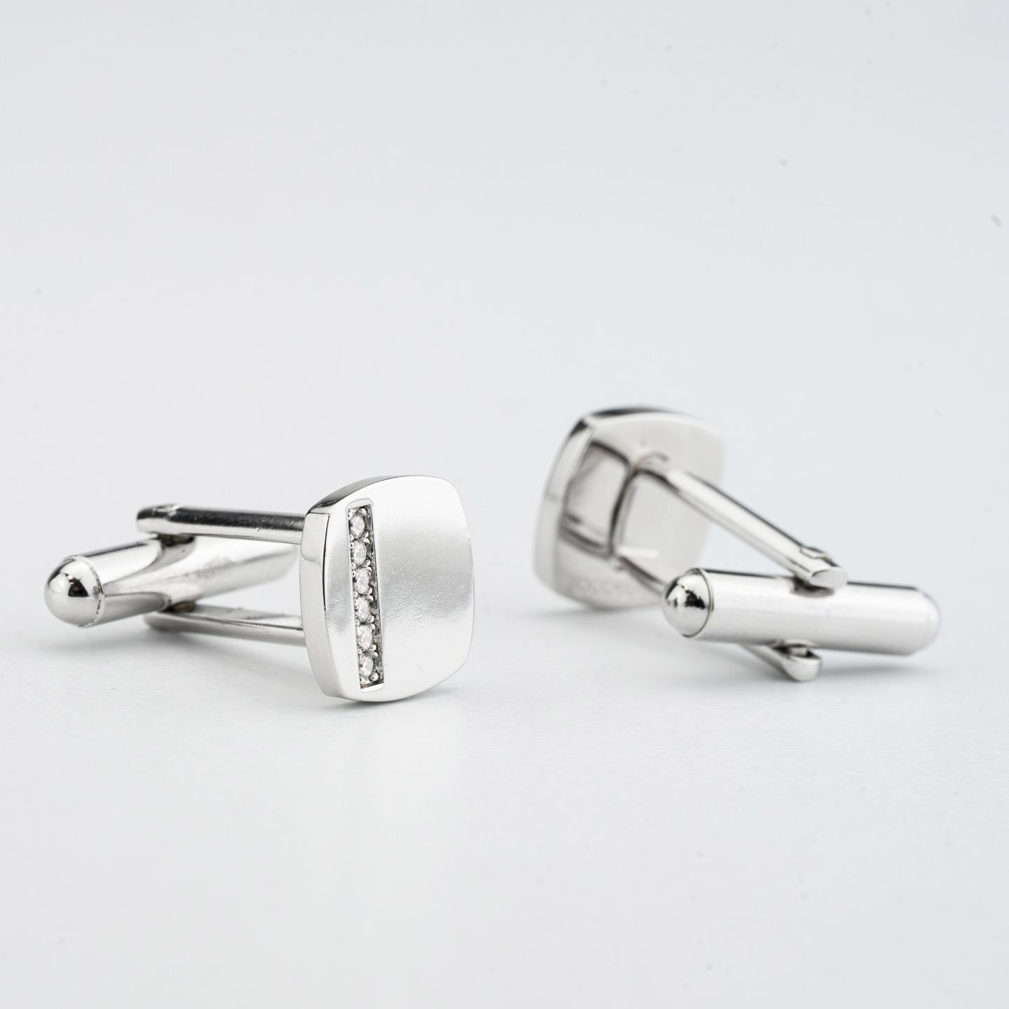 Gemelli Boccadamo Man Quadrati Argento Con Zirconi