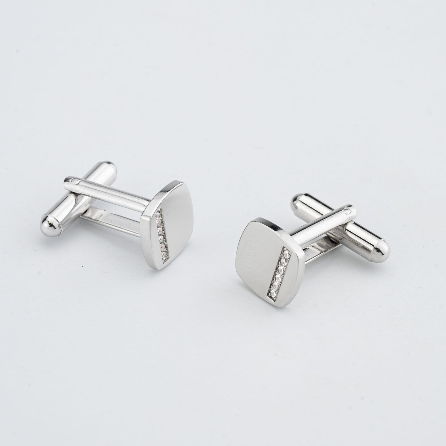 Gemelli Boccadamo Man Quadrati Argento Con Zirconi