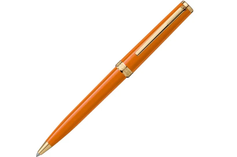 Penna a Sfera Montblanc Pix Resina Arancione Finiture Dorate