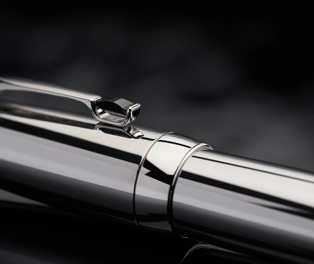 Penna Roller Montblanc Boheme Steel Argentata Cristallo Nero