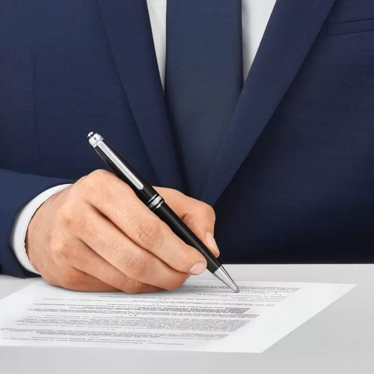 Penna a Sfera Montblanc Meisterstuck Platinum Unicef Resina Nera