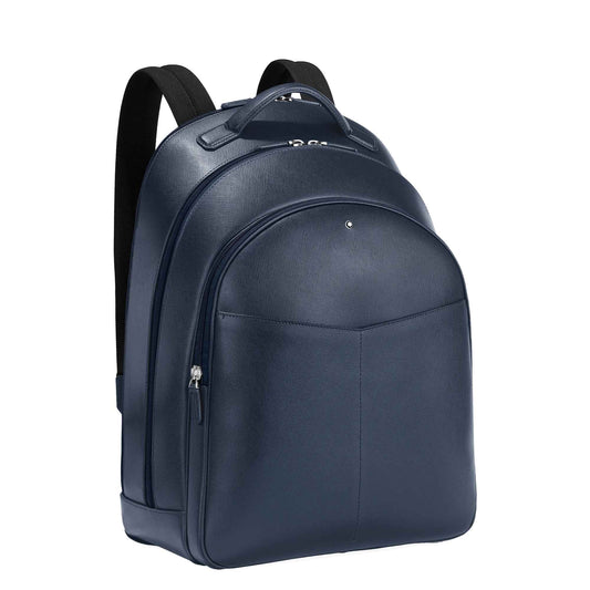 Zaini Montblanc Sartorial Zaino Grande In Pelle Blu