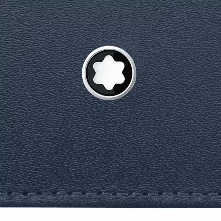 Portacarte Di Credito Montblanc Meisterstuck 6 Scomparti Pelle Navy
