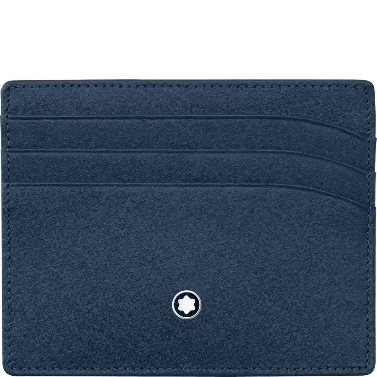 Portacarte Di Credito Montblanc Meisterstuck 6 Scomparti Pelle Navy