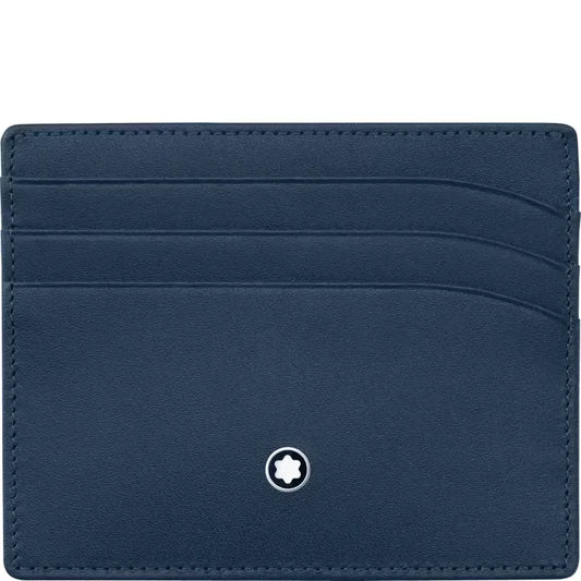 Portacarte Di Credito Montblanc Meisterstuck 6 Scomparti Pelle Navy