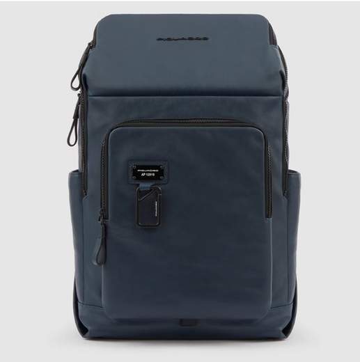 Zaini Piquadro Zaino Porta Pc Ipad In Pelle Blu