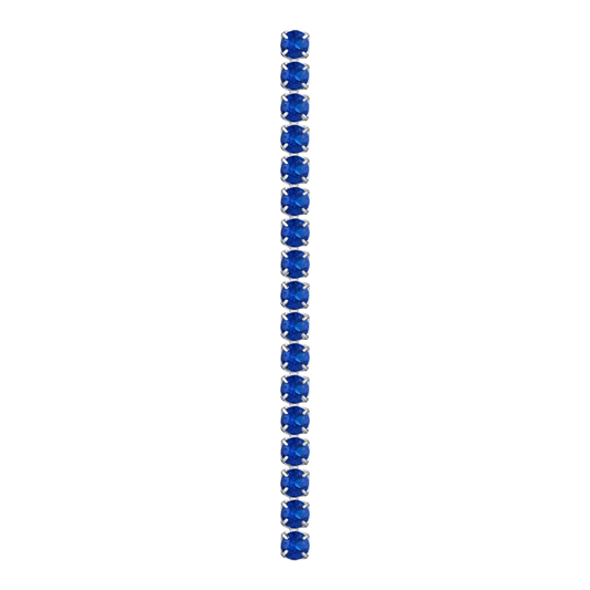 Monorecchino Lungo Luca Barra Tennis Acciaio Con Zirconi Blu