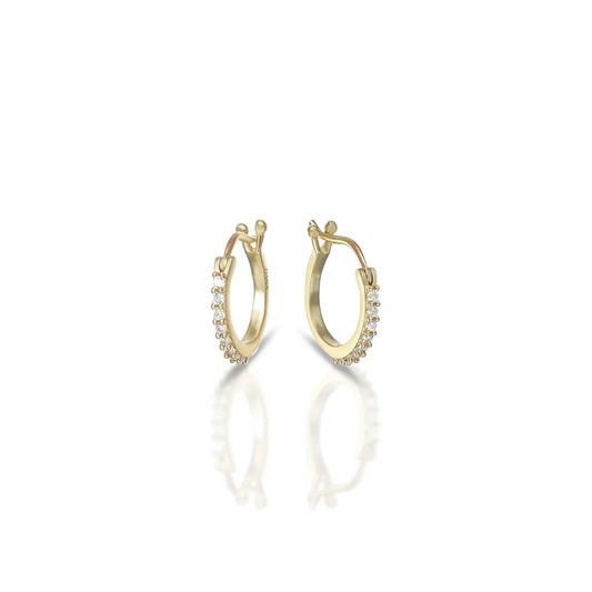 Orecchini Dana Luma Boccole Oro Giallo 9 Kt con Zirconi