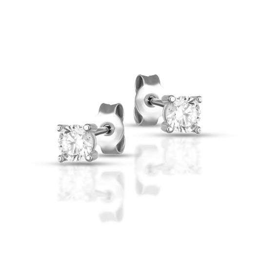 Orecchini Dana Harmonia Punti Luce Con Zirconi Oro Bianco 9 Kt